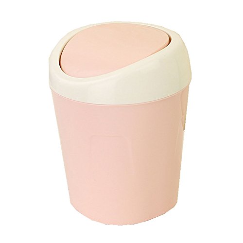 X-HAPPY Recycled Tiny Desktop Trash Can(Pack of Two) (pink)