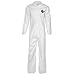Lakeland MicroMax Coverall for Protection from Dirt, Grease and Grime, Zipper Closure, Open Wrist and Ankle Cuffs, White, X-Large (1 Pack)
