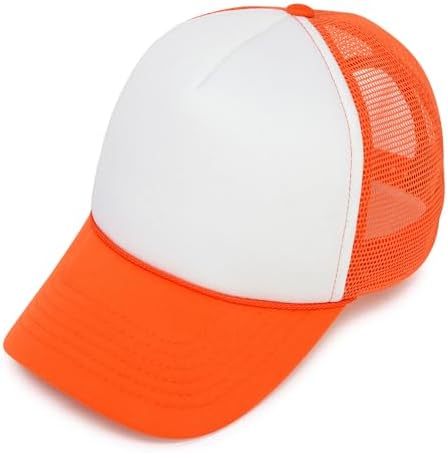 G Summer Trucker Mesh Cap White Neon Orange at Amazon Men display picture 2