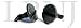 LAND ROVER LR3 / DISCOVERY 3 LR2 / LR4 REAR BUMPER TOW EYE COVER FASTENER CLIP X2 PART: DYR500010