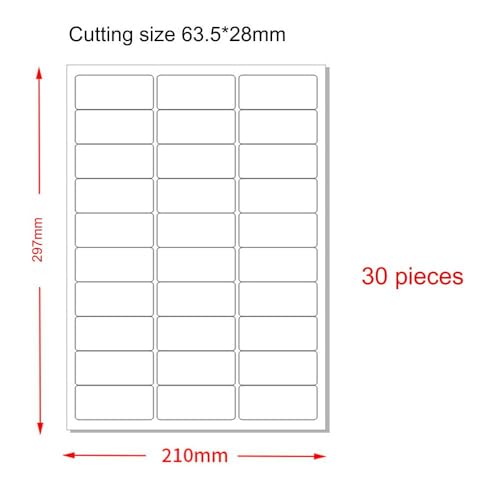 Azonee Shipping Address Mailing Labels 30-UP White Shipping Labels for Inkjet or Laser Printer Labels White Blank Sticker Name Tags Printable Address Labels 30 Per Page 3000 Labels 100Sheets