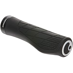 Ergon GA3 Fietshandgreep, ergonomisch met mini-vleugels, MTB, All Mountain, Trail | Regular | Large | Zwart