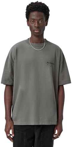 AllSaints Men's Xander Ss Crew Carter Grey XS | Amazon.com