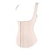 WONDER-BEAUTY Women's Fat Burner Nude Latex Trainer Vest 3 Row Hook Underbust Cincher