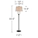 Industrial Floor Lamp with Nightlight Antique LED Edison Bronze Burlap Drum Shade for Living Room Reading Bedroom - Franklin Iron Works