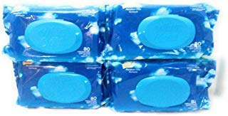 White Cloud Lightly Scented Soft Cloths Premoistened Wipes Bundle 4 Packs 80 Cloths per Pack Bundle