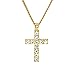 Clearance Deals Unisex Hip Hop Men Stainless Steel Cross Pendant Necklace Jewelry Boy&Men Gift by ZYooh (Gold)