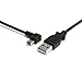 StarTech.com 3 ft. (0.9 m) Left Angle Mini USB Cable - USB 2.0 A to Left Angle Mini B - Black - Mini USB Cable (USB2HABM3LA) primary