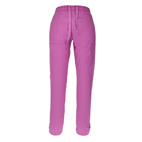 MISEMIYA Unisex_Adult Pantalón Sanitarios Cintura Elástica Uniforme Laboral Médico Enfermera Limpieza Veterinaria Sanidad Hostelería Work Utility Shorts, Fuchsia, M