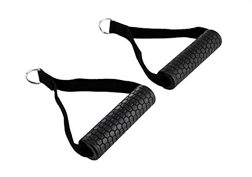 AIKESIWAY Resistance Bands Handles,Cable Machine Attachment Handles,Compatible with Cable Machines and Resistance Bands Set,Super Strong Nylon Webbing for Resistance Training(1 Pairs)