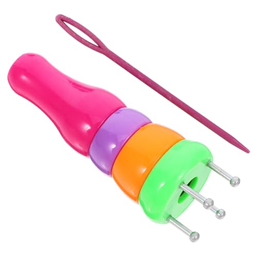 TEHAUX 2pcs Plastic Knitting Machine for Beginners Lightweight and Compact Wool Crafts Tool Durable Abs Material with Spool Needles for Home DIY Projects