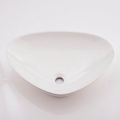 Comllen Contemporary Ceramic Bathroom Vessel Sink, Art Basin 23.2" x 15.7" Porcelain Bathroon SInk