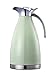 Bonnoces 68 Oz Stainless Steel Thermal Carafe - Double Walled Vacuum Insulated Thermos/Carafe with Lid - Coffee/Tea Carafe Heat & Cold Retention - 2 Liter (Green)