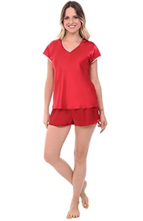 3 Piece Set Womens lace Pajamas Set Pink Nightgowns Femme