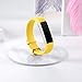 Maledan Bands Compatible with Fitbit Alta Women Men, Waterproof Replacement Band Strap for Fitbit Alta HR/Alta/Ace Kids, Small, Mango Yellow