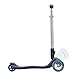 Globber Elite 3 Wheel Folding Adjustable Height Scooter with LED Lights (Dark Blue LED Deck)