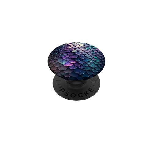 Mermaid Tail Scales Teen Girls Blue Purple PopSockets Adhesive PopGrip