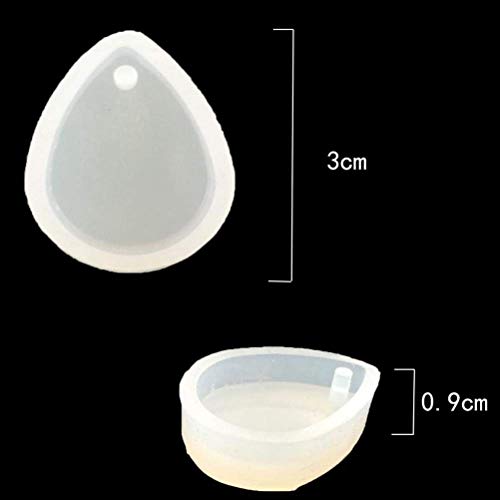 SODIAL 15 Pack Silicone Resin Pendant Mould Jewellery Molds with Hanging Hole for DIY Jewelry Craft Making 5 Shapes - Thumbnail 6