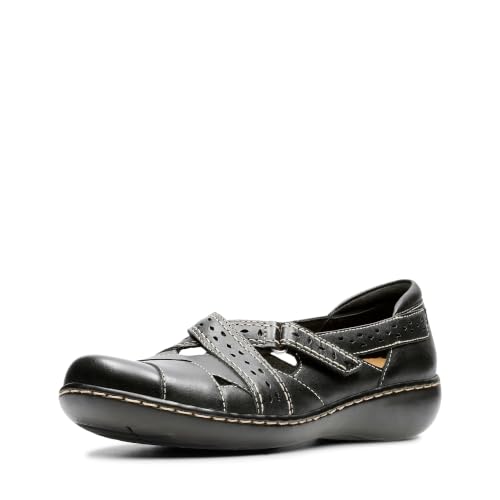 Clarks Womens Ashland Spin Q Slip-On Loafer, Black, 7.5 UK