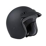 TCMT Adult Motorcycle 3/4 Open Face Helmet with