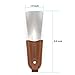 Lausihay Metal ShoeHorn, 2Pcs Stainless Steel Shoe Horns with Cow Leather Strap 5.9