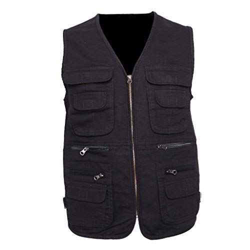 HX fashion Männer Rmellos Outdoor Weste Mit Vielen Praktischen Bequeme Größen Tasche Freizeit Weste Angeljacke… – Bild 7