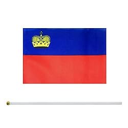 25 Pack Hand Held Small Mini Flag Liechtenstein