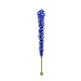Navy Blue Rock Candy Sugar Sticks - Blueberry Flavored - 12 Individually Wrapped Dark Blue Party Favors