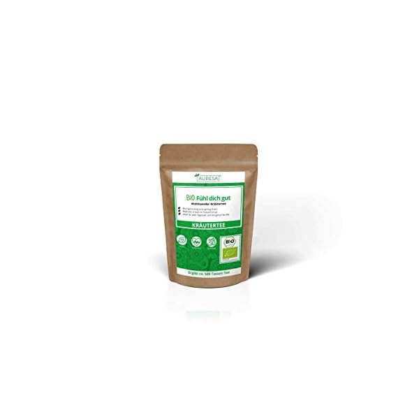 AURESA Ayurveda Tee Bio Fühl dich gut | Gute Laune Kräutertee mit fruchtigen, würzigen und wärmenden Aromen | Tri-Dosha – Bild 8