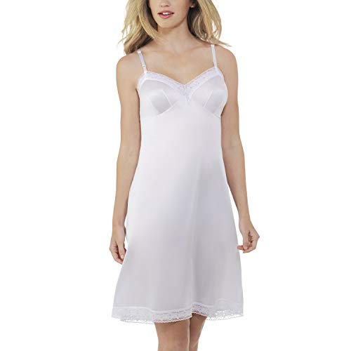 Vanity Fair Women's Rosette Lace Full Slip 10103, Star White, Size 34, 22 Inch