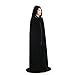 Newdeve Halloween Hooded Cloak Medieval Wedding Cape Black Robe Cosplay