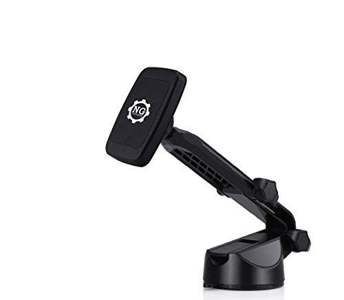 NATO Gear Smart Mount -Universal Magnetic Car Mount Holder, Dashboard Mount, Windshield Mount, Dashboard Mount Holder for Cell Phones and Tablets - with Long Arm/Rectangular Head (1Pk)