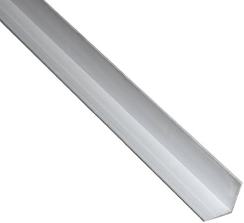 RMP 6063-T52 Aluminum Association Angle, 1-1/2 Inch x 1-1/2 Inch Leg Length, 3/16 Inch Wall, 12 Inch Length, Extruded, Unpolished (Mill) Finish