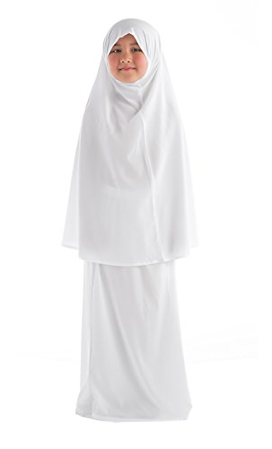 Girls ( kids) Prayer Abaya-White-M