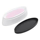 Anself French Nail Dip Container Dipping Powder Tray French Nail Smile Line Molding Mould Finger Guide