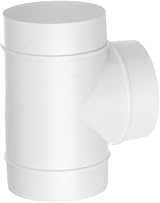EUROPLAST 100mm 4 Inch T-Joint 3 Way Round PVC Ducting Connector Ventilation view 4