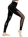 Hopgo Women's High Waist Yoga Pants Mesh Tummy Control Workout Leggings Running 4 Way Stretch Sports Tights