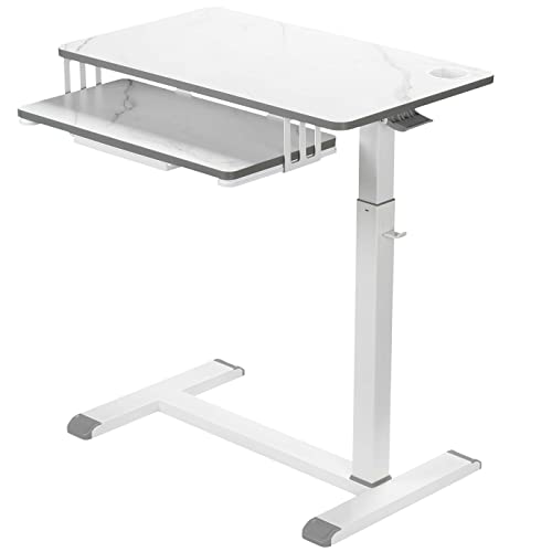 ETHU Overbed Table with Wheels, Upgrade Medical Table with Drawer, Hospital Bed Table