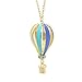 Doinshop New Fashion Colorful Jewelry Aureate Drip Hot Air Balloon Pendant Long Necklace