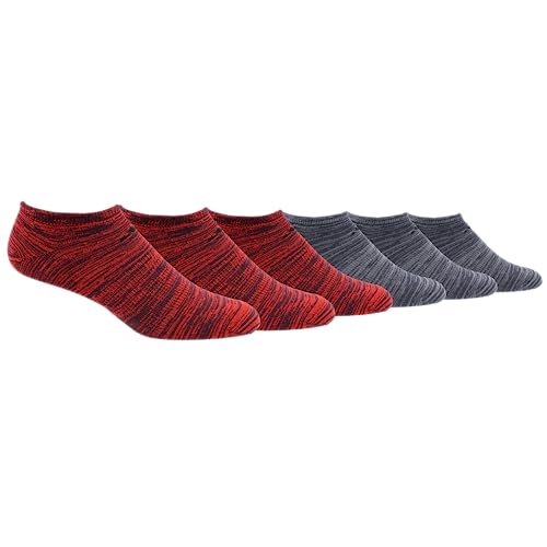 adidas mens Superlite No Show Socks (6-Pair), Legend Ink Blue Active Red  Space Dye/Black Legend Ink Blue G