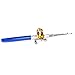 Hearts Shop Mini Portable Pocket Fish Pen Shape Aluminum Alloy Fishing Rod Pole Reel Combos Blue