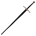 Red Dragon Armoury Synthetic Sparring Longsword - Black Blade with Red Hilt
