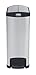 Rubbermaid Commercial 1901993 Slim Jim Stainless Steel Front Step-On Wastebasket, End-Step, 13-gallon, Black