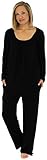 PajamaMania Women's Sleepwear Lightweight Long Sleeve Pajama Pj Set