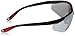 Crossfire 1733 Brigade Safety Glasses Silver Mirror Lens - Shiny Black/Red Frame
