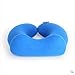 Lucear Inflatable Travel Pillow Set- Velvet Travel Neck Pillow, Sleep Mask, Earplugs - Including Carry Pouch for Convenient Storage - 3 Seconds Inflate Full(Blue)