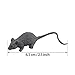 Leinuosen 18 Pieces Halloween Fake Mouse Realistic Mouse Spooky Rats for Halloween Trick Toys Decoration (Grey)