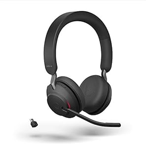 Jabra Evolve2 65 Wireless PC Headset – Noise Cancelling Microsoft Teams Certified Stereo Headphones With Long-Lasting…