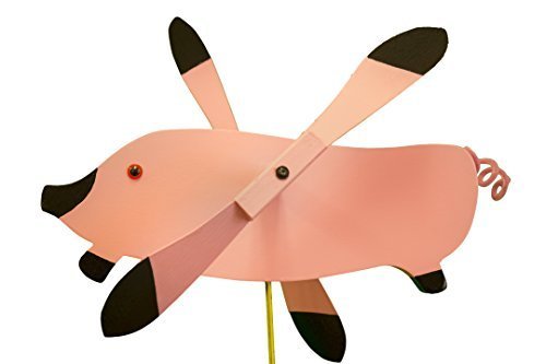 Flying Pig Whirligig / Whirly Bird Garden Spinner
