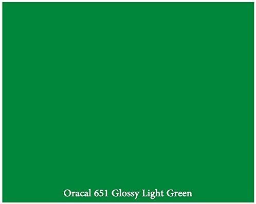 '12 x 10 ft Roll of Glossy Oracal 651 Light Green Permanent Adhesive Backed Vinyl For Craft Cutters, Punches and Vinyl Sign Cutters BY Vinylx by Vinyl X Sticker